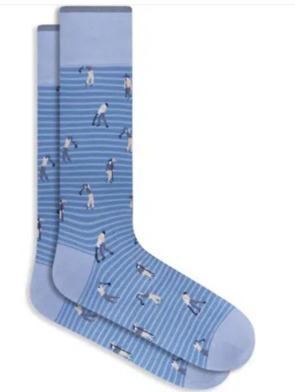 🩵🩵 Father's Day🩵🩵Bugatchi Light Blue Golfer Pattern Dress Socks